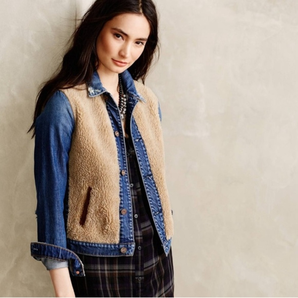 MOTHER Cabin Fever Sherpa Jean Jacket